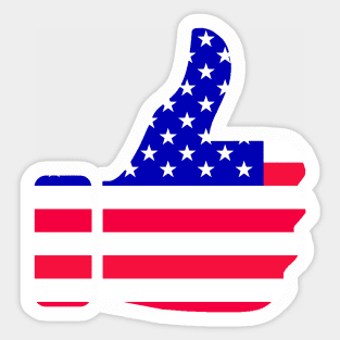 USA Flag Thumbs Up Patriotic 2020 United States Vote Election Sticker